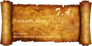 Tontsch Alex névjegykártya